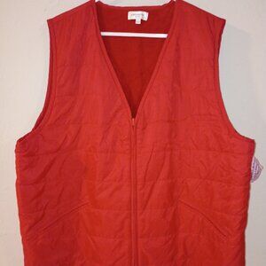 Jones New York Sport Women’s Quilted Zip Vest – Red – Size 2X
